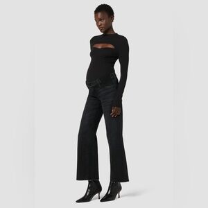 Hudson Rosie Maternity High-Rise Wide Leg Ankle Jean